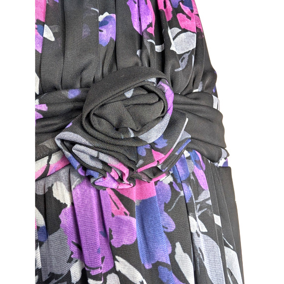 VTG Y2K Babydoll Dark Fairy Whimsigoth Rosette Square Neck Bustier Dress 8 - Picture 5 of 14